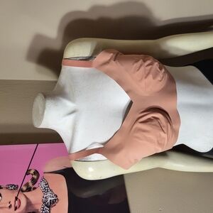 Knix Women's V-Neck Wide Strap Padded Bra MG7 Pink Ginger Sz 5